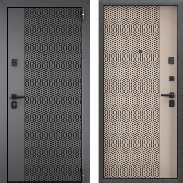 Дверь Торекс Delta Pro PP Холст вулканический D6-DL1 / Холст латте D6-DL1