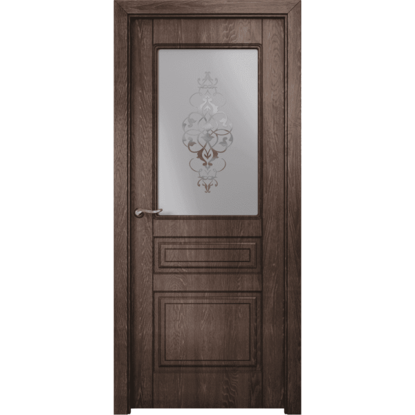 Межкомнатная дверь Bafa Diva 2 ПО ПВХ Дуб коньяк